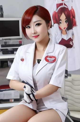 nurse uniform,hospital, latex nurse suit,nurses,busty,elbow gloves,labcoat,redhair woman,red eyes , gigantic boobs ,medical instruments,asian nurse,two nurses,speculum,examination room,oversize boobs, ,big ass ,strap on, lay on table ,legs spreaded,giving birth,gyno chair , dentist,Milf