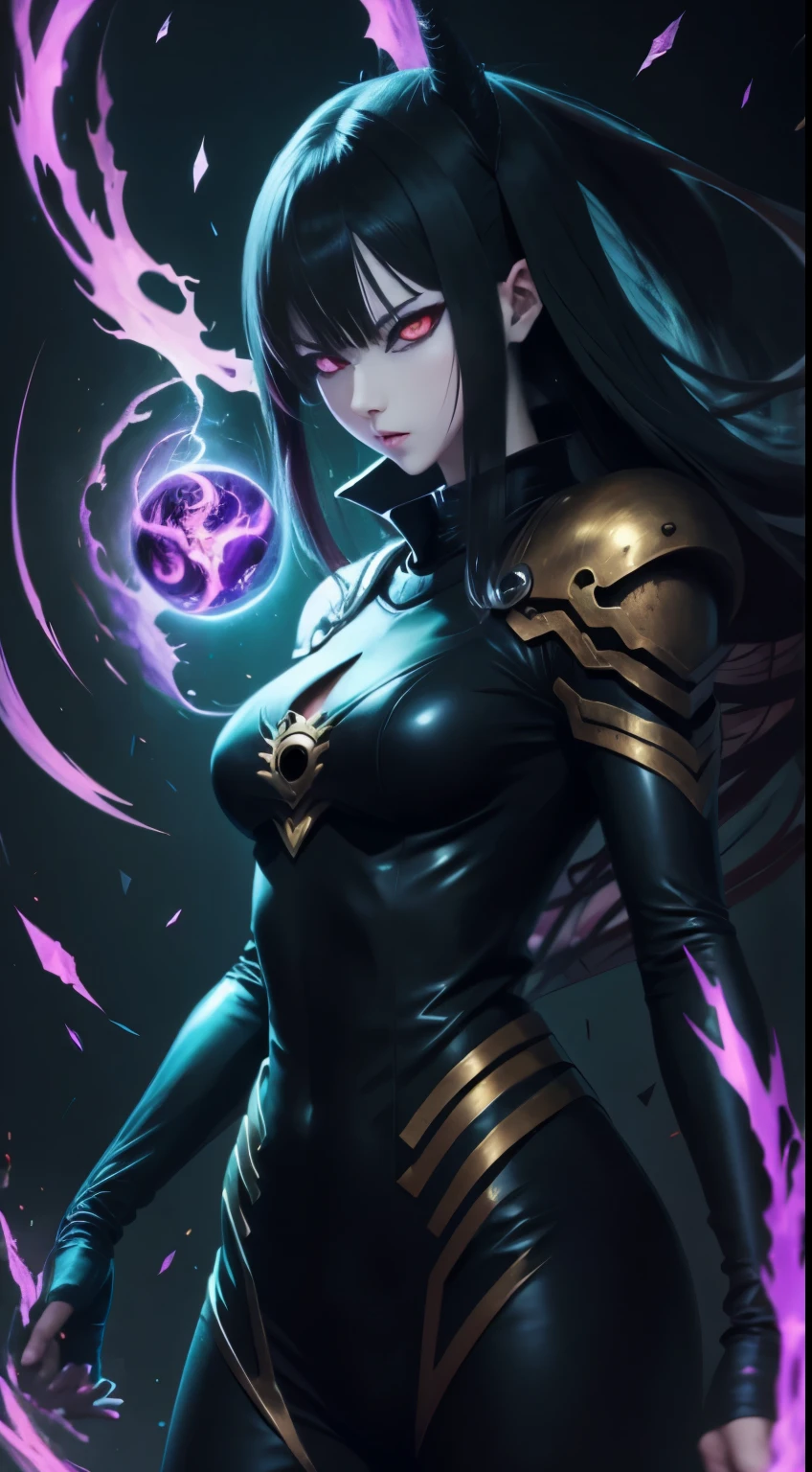 A anime demon woman in one punch man style