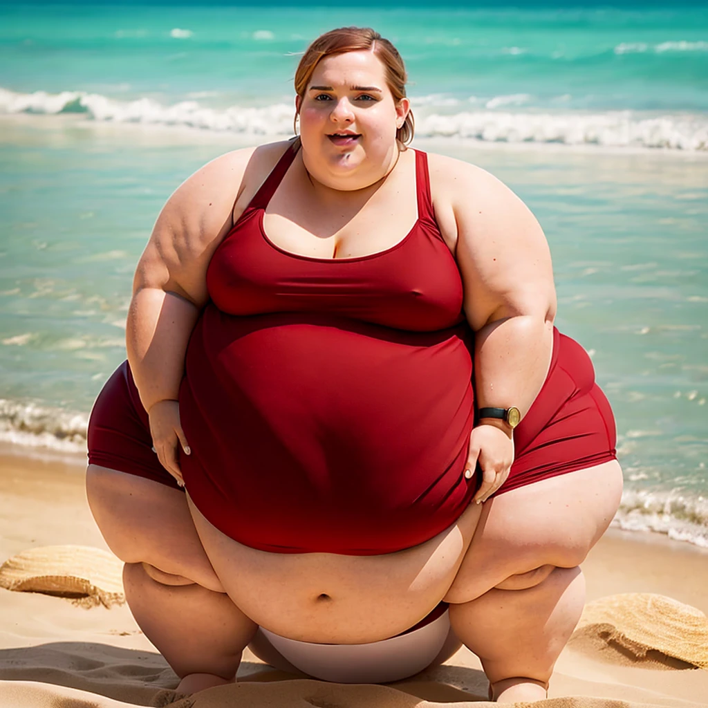 Extremely ultra morbidly obese fat body - Emma Watson -Extremely ultra morbidly obese very round fat belly-Extremely ultra morbidly obese fat face-Extremely ultra morbidly obese fat arms-Extremely ultra morbidly obese fat legs-Extremely ultra Morbidly obese fat hands-Extremely ultra morbidly obese Feets-Beach-Gigantic enormous round belly-red Baywatch swimsuit