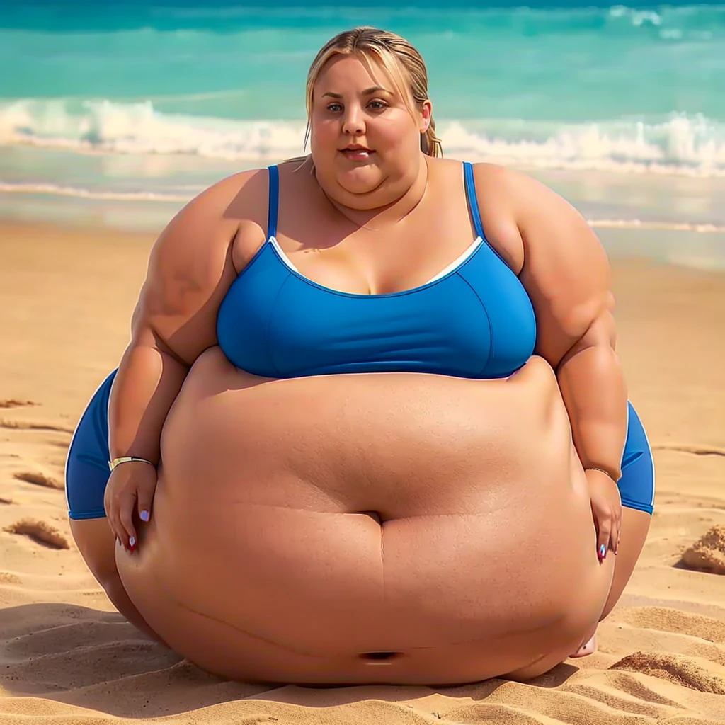 Extremely ultra morbidly obese fat  body - Kaley Cuoco-Extremely ultra morbidly obese  very round fat belly-Extremely ultra morbidly obese fat face-Extremely ultra morbidly obese  fat arms-Extremely ultra morbidly obese fat  legs-Extremely ultra Morbidly obese fat hands-Extremely ultra morbidly obese Feets-Beach-Gigantic enormous round belly-red Baywatch swimsuit