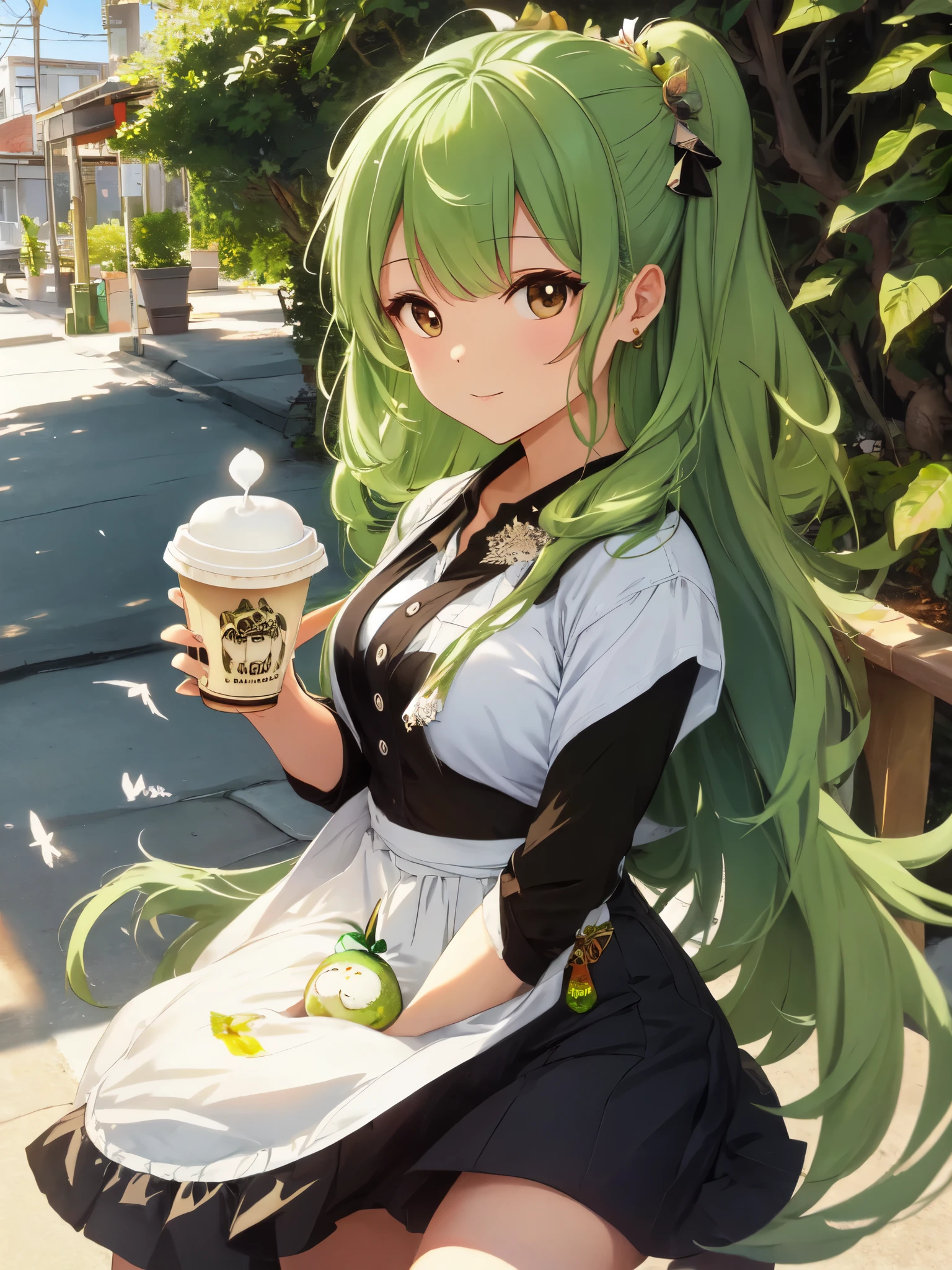 Coffee contains artistic coffee latte art, In the style of an ethereal figure, Orient - Inspiration, Avocado punk, sculptures, Kubisiato, Birds - Theme, Carrie Maywemys