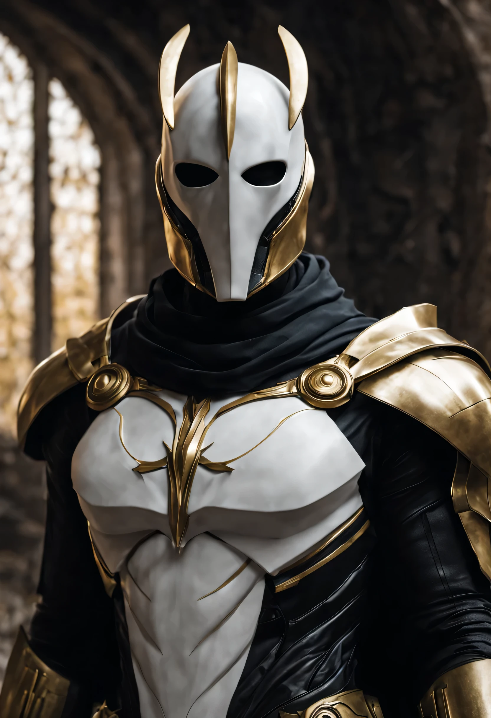 Destino do Doutor, ultra realistic, Ultra HD |, com traje branco, symbiotic black technological armor, dark fantasy aesthetic, rustic gothic aesthetic