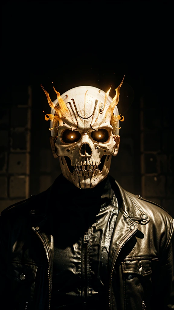 The Ghost Rider ,rich in detail, HORROR VERSION