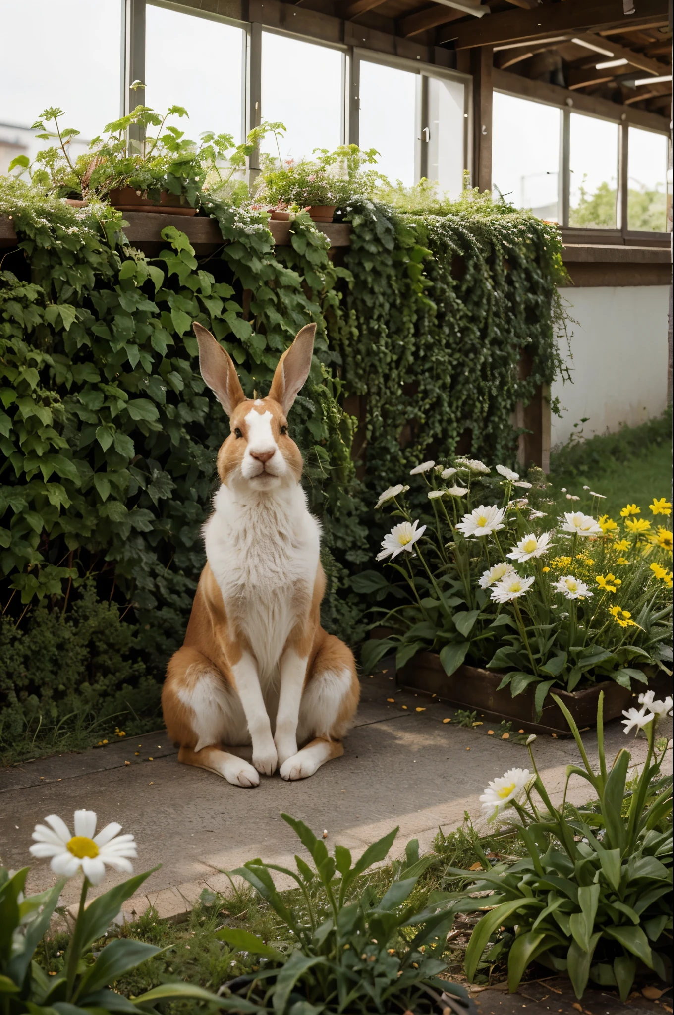 Hase ,Kartoffeln, natur,blume
