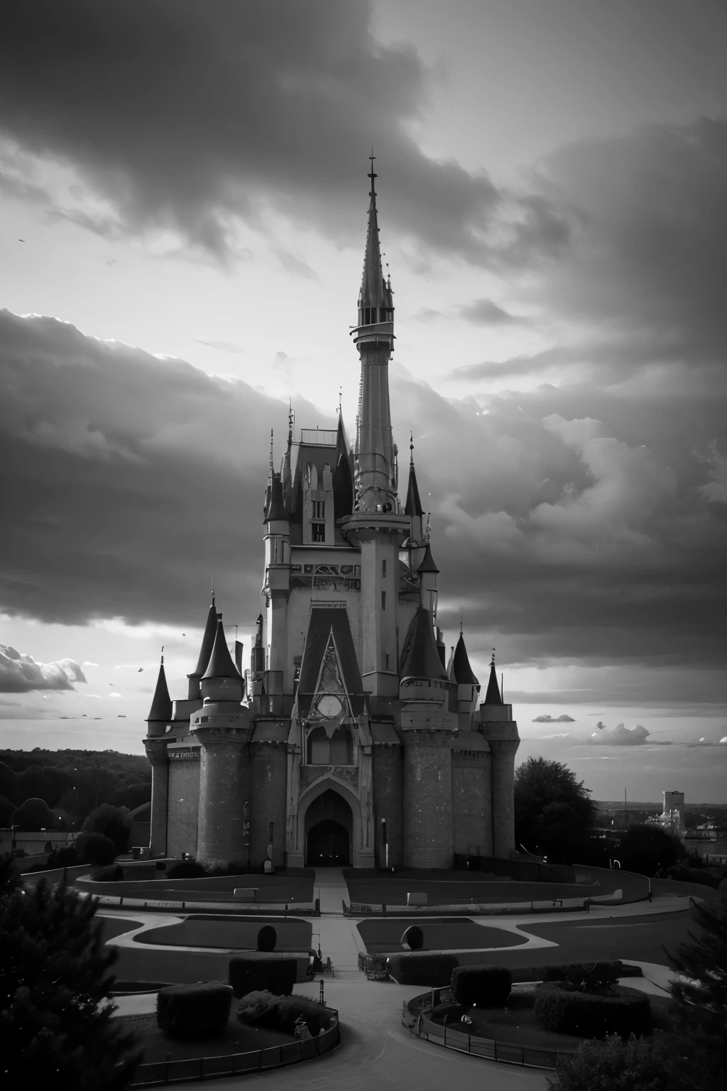 a large evil castle
