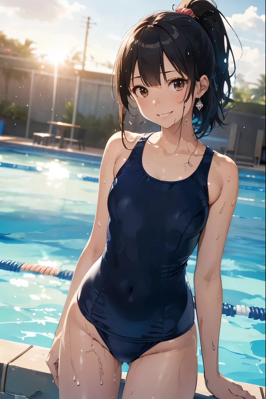 Black hair,