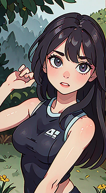 (best quality,4k,8k,highres,masterpiece:1.2),ultra-detailed,(realistic,photorealistic,photo-realistic:1.37),beautiful detailed eyes,beautiful detailed lips,extremely detailed eyes and face,longeyelashes,yoga fitness gym clothes,seductive,sexy,nice hips,pose,garden background,soft lighting,vivid colors,portrait,bokeh