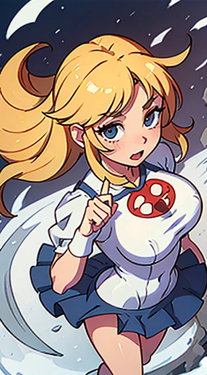 POWERGIRL、Full view of buttocks、Huge beautiful legs、Colossal tits,Opening legs、pubick hair、Underhair、hair、droolng、squeezing breasts