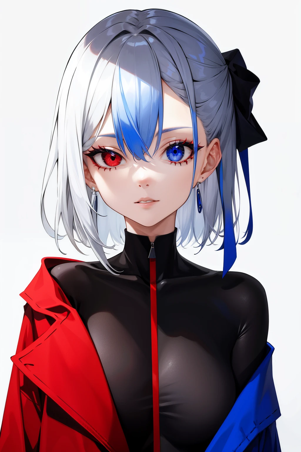 Silver-haired odd-eye(red and blue)