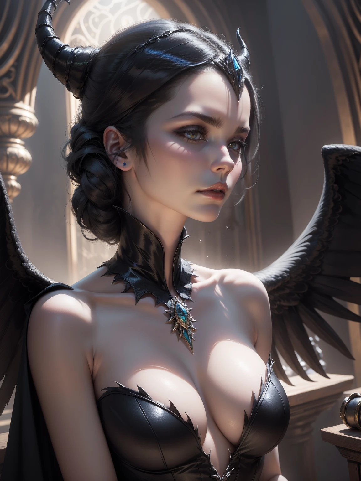 (Masterpiece - Ultra-Detailed, High Resolution) Maleficent (disney)