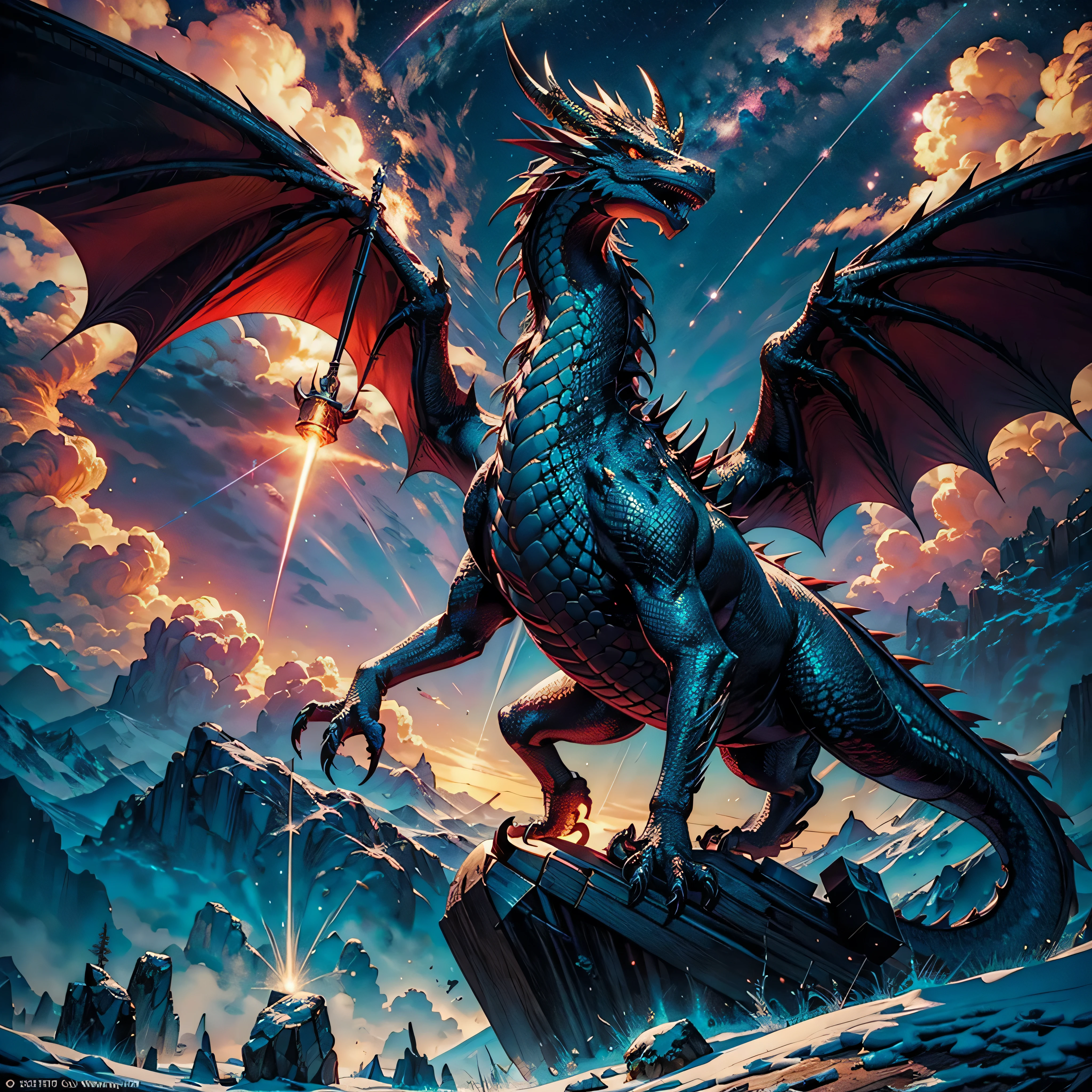 真实感, Dragon ultra dark fantasy style, John Tolkien style, by Jean-Baptiste Monge, the dragon hugs the beholder with its tail, winter, Snow is falling, huge snow falling, a huge white dragon hugs a beholder, large white dragon with golden crest, anatomically correctly drawn body, Looks like an ancient dragon, near , The city, megalopolis, city trail, Big glass skyscraper, Jean-Baptiste Monge, anthropomorphic masterpiece red dragon sitting on a massive rock deep path equirectangular_360 Lava, holding a hammer (strike hot anvil from a hammer: 1.5) (best details, Masterpiece, best quality :1.5), dragon_real cloudy skies background, an epic indigo dragon (best details, Masterpiece, best quality :1.5) extremely detailed dragon, horns, dragon_wings, dragon wings wide spread, ultra detailed face, sun rays, red divine rays, sun rays reflected in cloudest details, (ultra Masterpiece, best quality :1.5), sense of serenity sense of awe majestic atmosphere, ultra best realistic, best details, best quality, [ultra detailed], (extremely detailed), ultra wide shot, photorealism, depth of field, hyper realistic painting, Cinematic_Sunlight Gorgeous Masterpiece ultra UnrealEngine5 deep path equirectangular_360 global luminescence saturate volumetric lightning_contrast meticulously intricate ultra_high-details ultra_high-quality max ultra_high-def ultra_photo-realistic optimal ultra_high-res cgi vfx sfx accurate reflex vivid color-coded improved Octane-rendered UHD XT3 DSLR HDR romm rgb pbr 3dcg fxaa blu-ray enhanced fkaa txaa rtx ssao opengl-shader glsl-shader post-processing post-production cell-shading tone-mapping shadow analogique ultra_sharpness focus symmetrical varied multi etc. --s 1000 --c 20 --q 20 --chaos 100