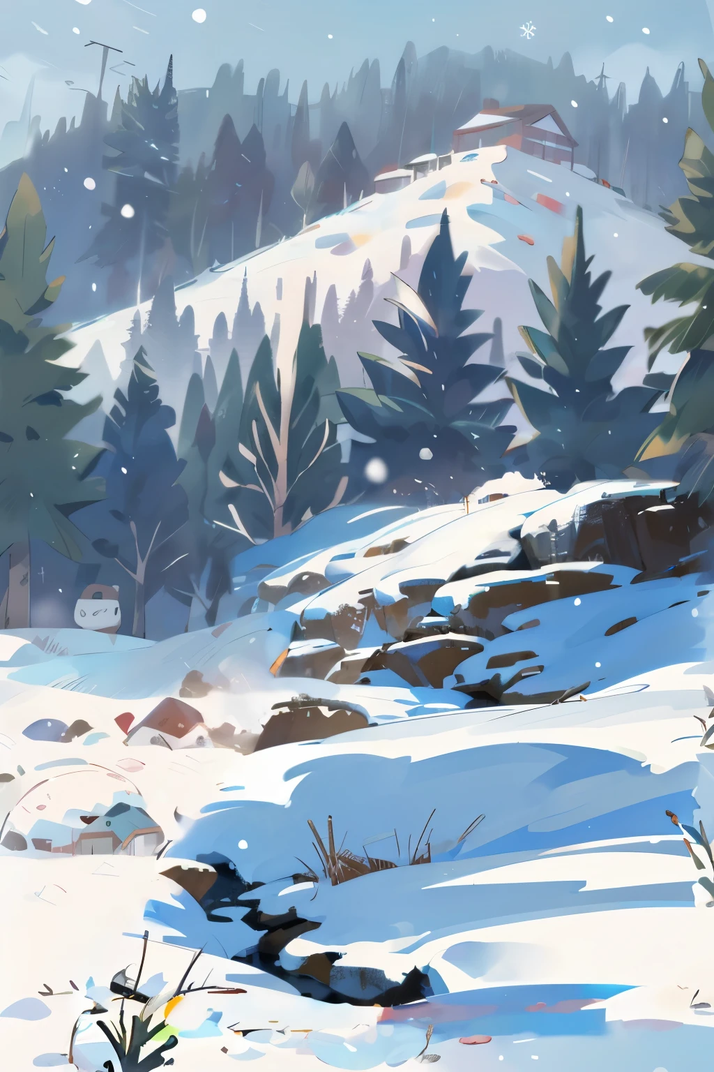 Snowy landscape,Don't show people