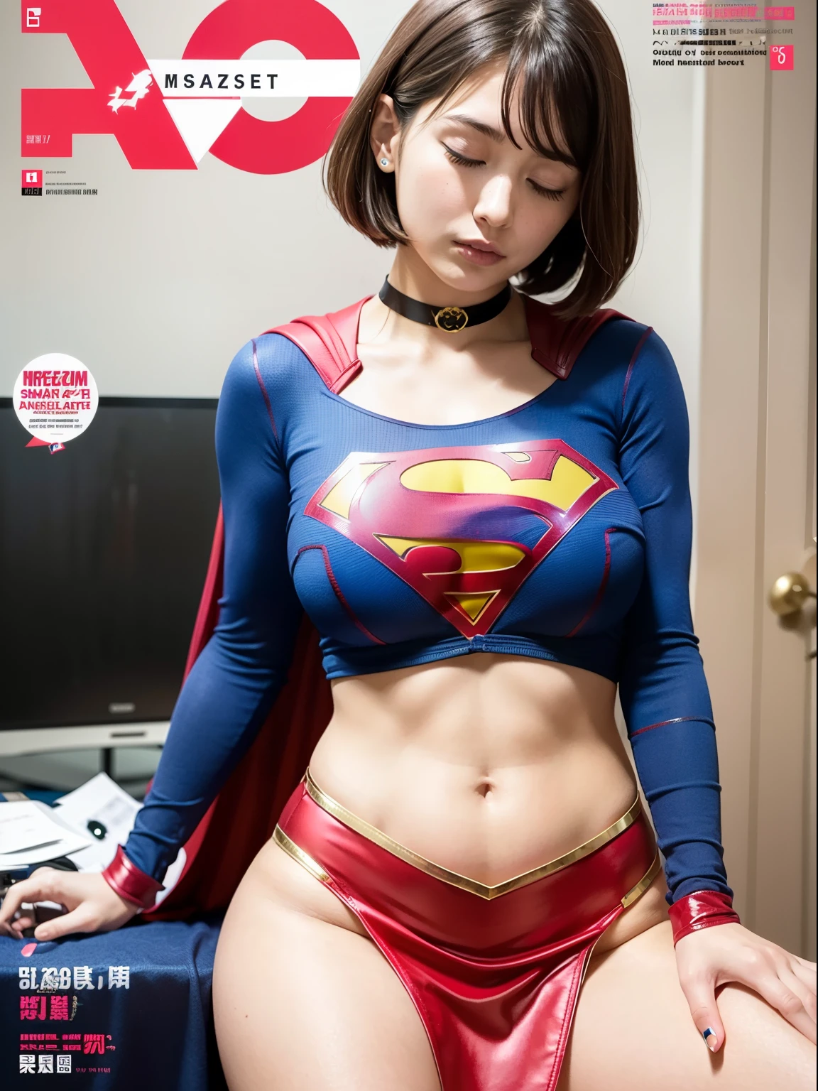 top-quality、​masterpiece,Short-haired Supergirl sleeping in the operating room、Plump breasts、Looking at the camera、a choker、bare-legged、MagazineCover、highleg、short miniskirt、pleatedskirt、long-sleeve、Tight costumes、Puzzled、Large open legs、Obscene、Show a glimpse、Fluttering cloak