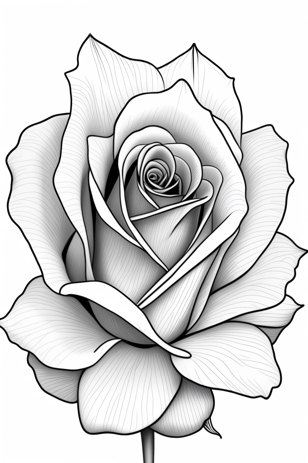 a black and white rose drawing on a white background, realism tattoo drawing, line drawing tattoos, immaculate shading, detailed flowers, medium sized tattoo sketch, detailed 4 k drawing, detailed but rough, realism tattoo sketch, highly detailed sketch, detailed line work, tattoo design sketch, black and white detailed sketch, detailed shading, realistic black and white, outline art