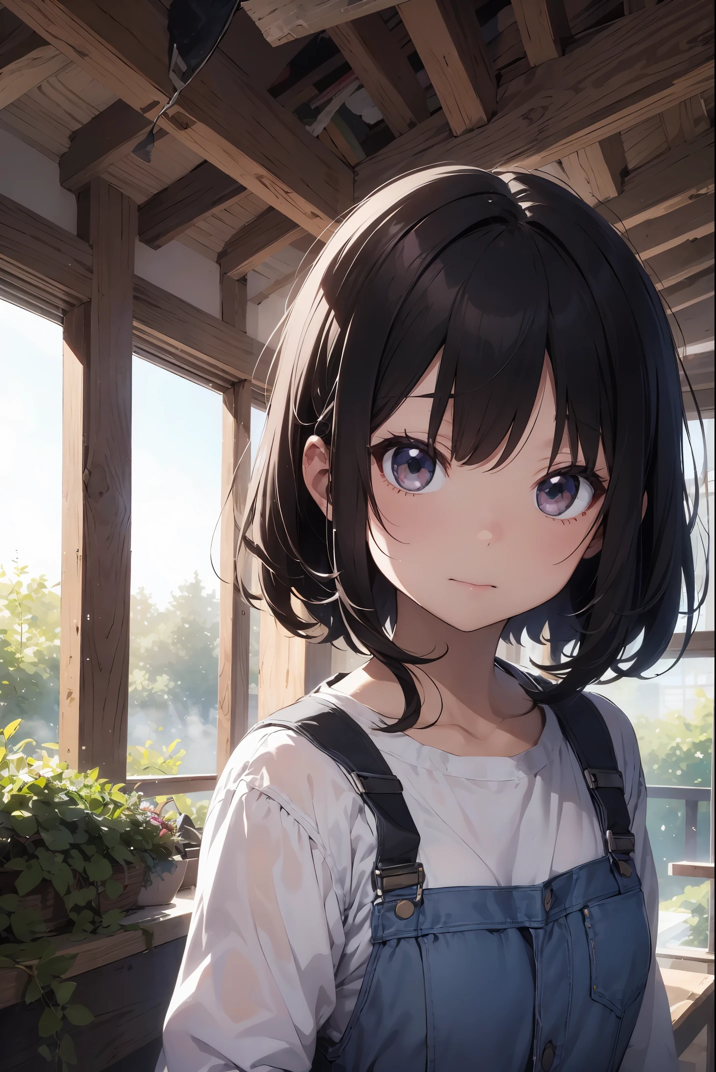 masterwork、Absolute resolution、Super high quality、Superbly crafted backgrounds with great detail and depth、１６ｋwall-paper、Haisole、Background painting、ln the forest、fairy forest、Fantastical、absurderes、圧倒的なabsurderes、destruction、particles floating、foggy、natural soft light
、cute little、Chibi