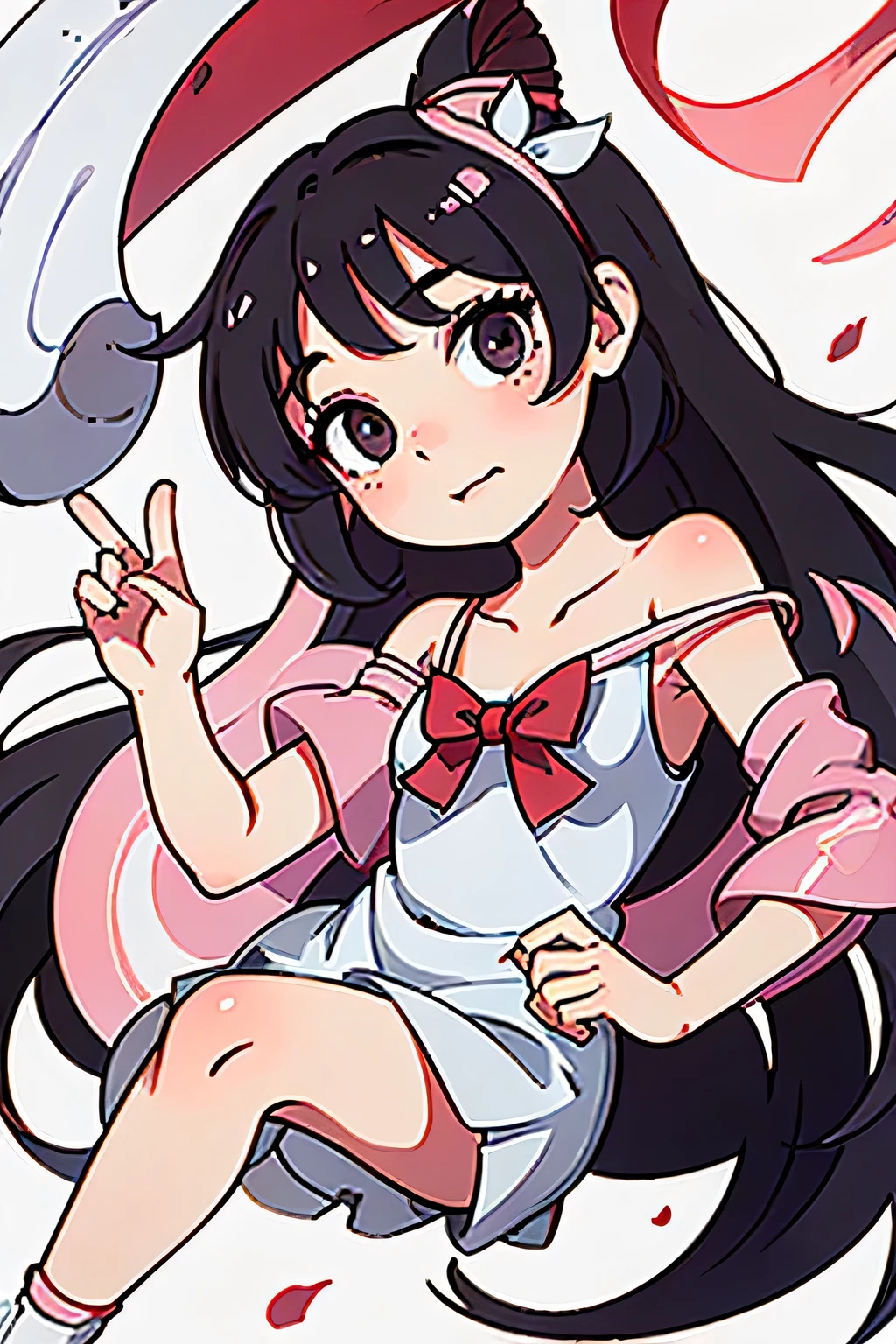 simple background、(masterpiece、top-quality:1.2)、((facing front:1.2))、With bangs、(High twin tail hair)、infp young woman、((The upper part of the body:1.2))、Promotional Art、offcial art、(show breast)、(Exposing breasts)、(Expose nipple)、fullnude、(Small:1.8)、teats、NSFW