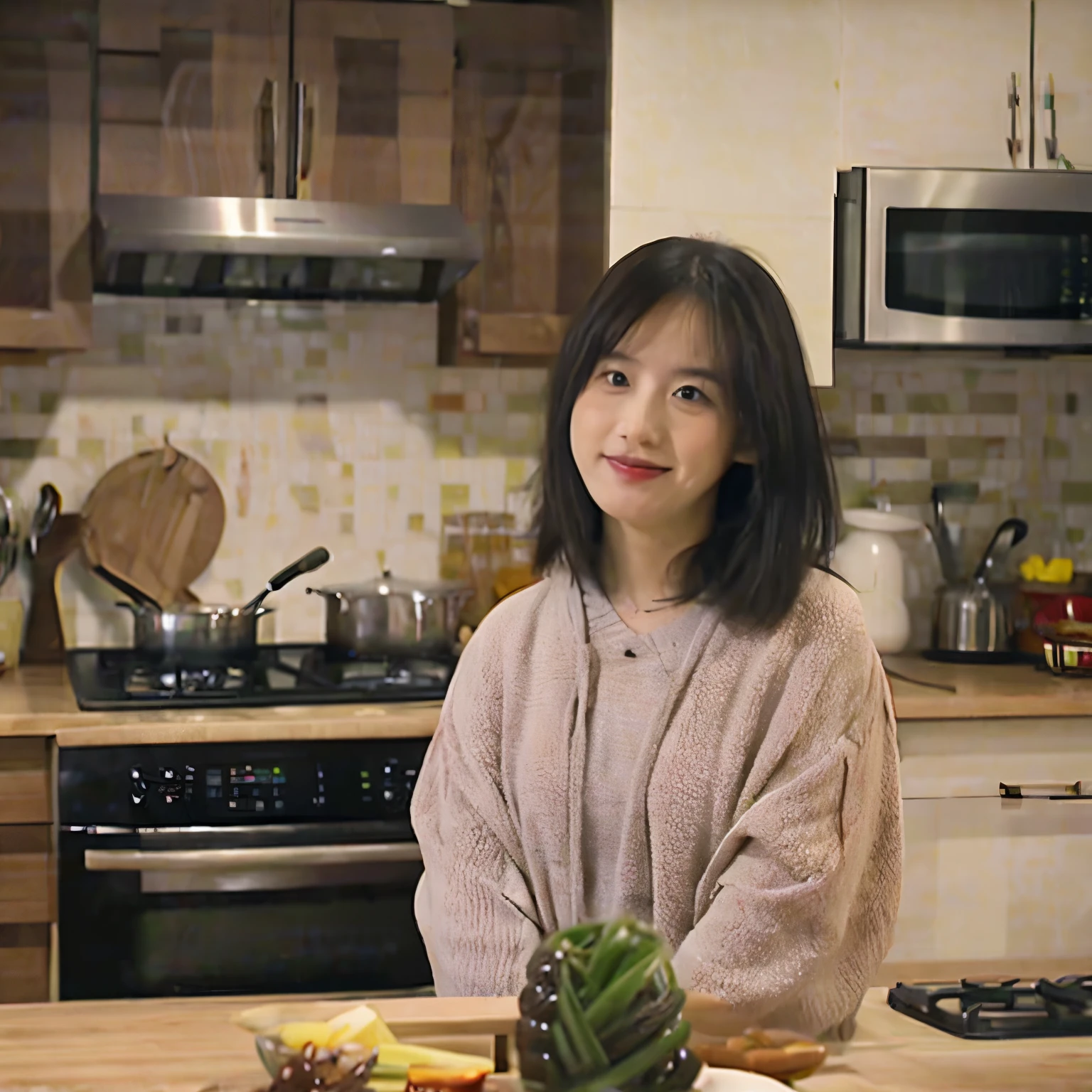 mom name madi in the kitchen