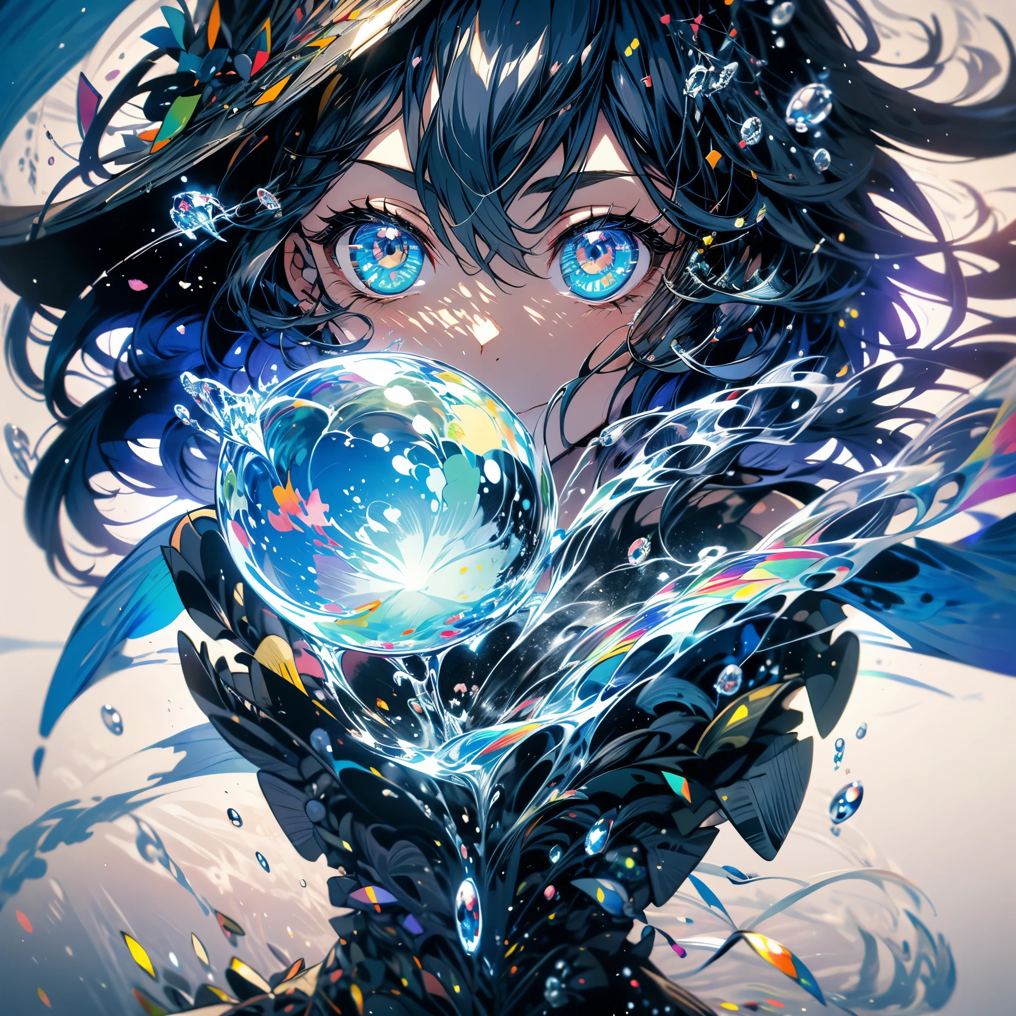 (masterpiece), (best quality), (ultra detailed),(disheveled hair),(illustration), (1man), standing, Fashion model, looking at viewer, (interview), (detailed background),beautiful detailed eyes, delicate beautiful face, Floating,(high saturation),(colorful splashes),colorful bubble,(shining), focus on face, floating flowers, floating hairs, (shining), best lighting, best shadow, 1male solo