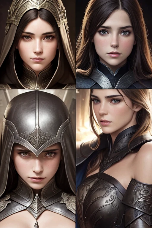 three sisters of different ages, french womens, detailed face perfect face, detailed face, sexy, lesbians, warriors , using sexy armor with cape full body background in versalles