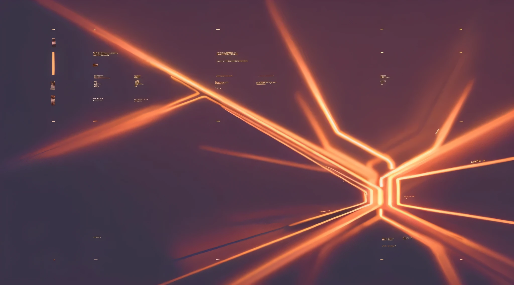 There is a photo of a very long light cord, Connect luminous tube 8k, Light-emitting wires, illuminated Light-emitting wires, beeple. Octagonal rendering, author:·Cochise, style hybrid mix of beeple, complex light rays, inspired by Mike Winkelmann, author:Jacob Gallman, complex glowing lights, electric orange glowing lights