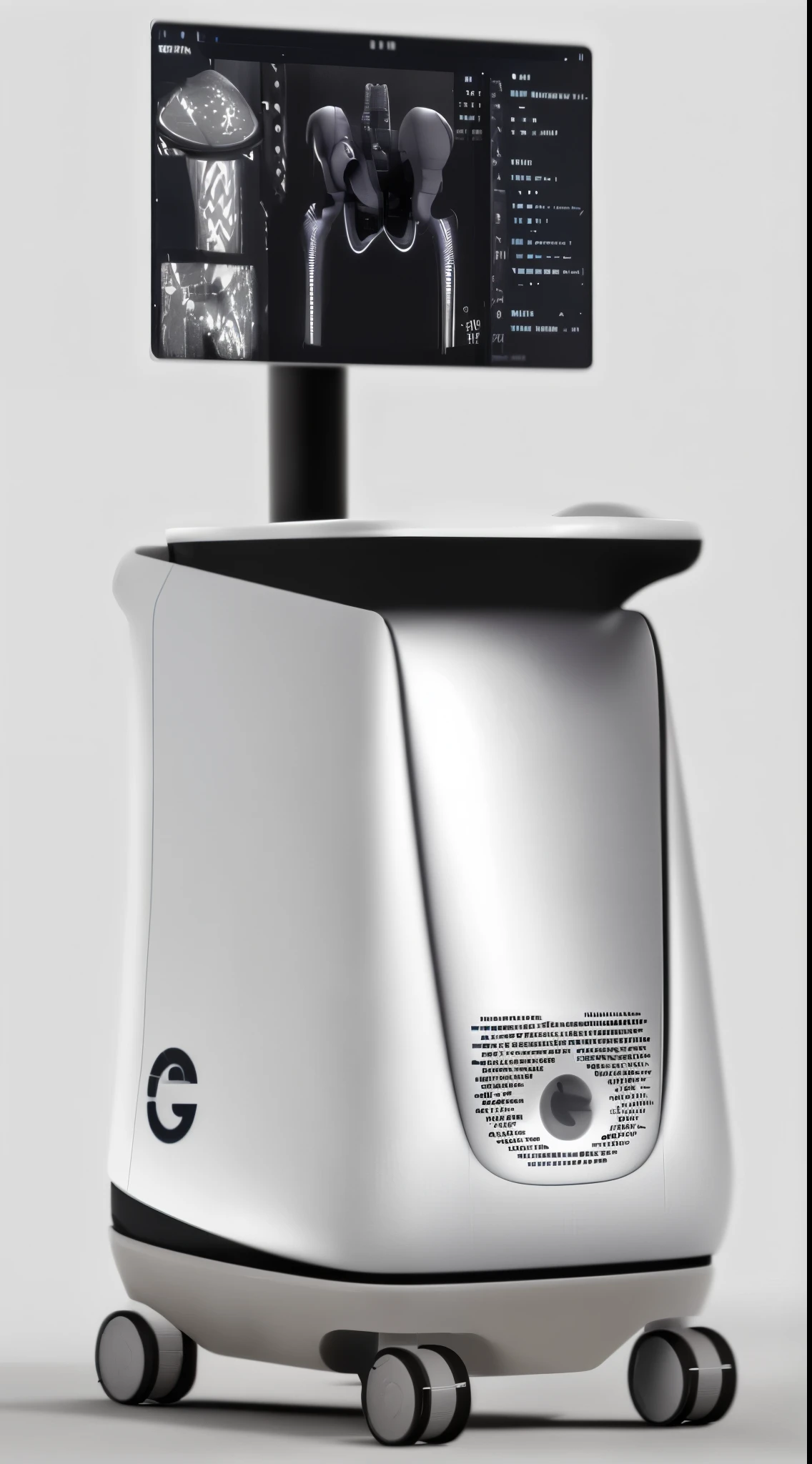 3D product render style, surgical robot, finely detailed, purism, ue 5, a computer rendering, white background, minimalism, 4k, photorealistic,Realism