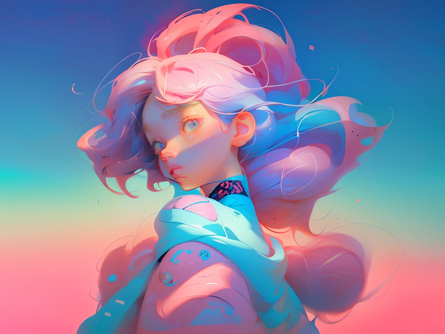 animemanga girl,Colorful hair and colorful clothes, Rose draws pastel vibrant, rossdraws vibrant, Anime style 4k, a beautiful anime portrait, Colorful art!!!, ! dream art jem, 美丽的animemanga girl, anime styled digital art, Anime art wallpaper 4k, Anime art wallpaper 4k, digital anime art, Very detailed ArtGerm