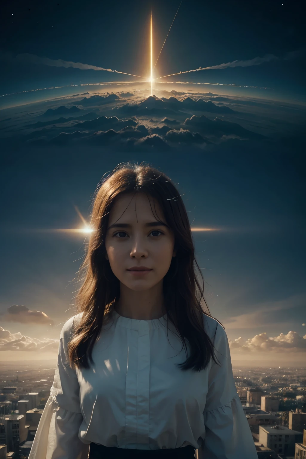 the vision of the 'New Jerusalem' descends from heaven, bringing with it the promise of redemptive joy, cinematic 8k