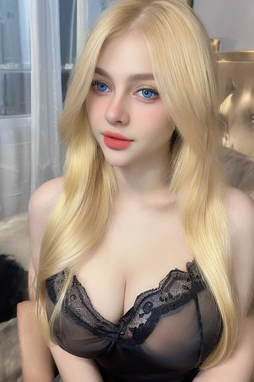 RAW,, Nikon Z 85mm, award-winning glamor photography, ((best quality)), ((masterpiece)), ((realistic)), beautiful russian woman, black lace dress, white skin, 18 years old, ((long blonde hair:1.3)),hazel eyes,perky huge breasts, sitting in the bed, eiffel tower in the background, ((huge breasts)), innocent, intricate details, highly detailed, sharp focus, professional, 4k, divine rays, hand model, stunning blue eyes, small, delicate, innocent, high resolution, detailed facial features, high detail, sharp focus, soft , aesthetic, extremely detailed, photo_\(ultra\), photorealistic, realistic, post-processing, maximum detail, roughness, real life, ultra-realistic, photorealism, photography, 8k uhd, photography, SEMHOUETTE light, russian face