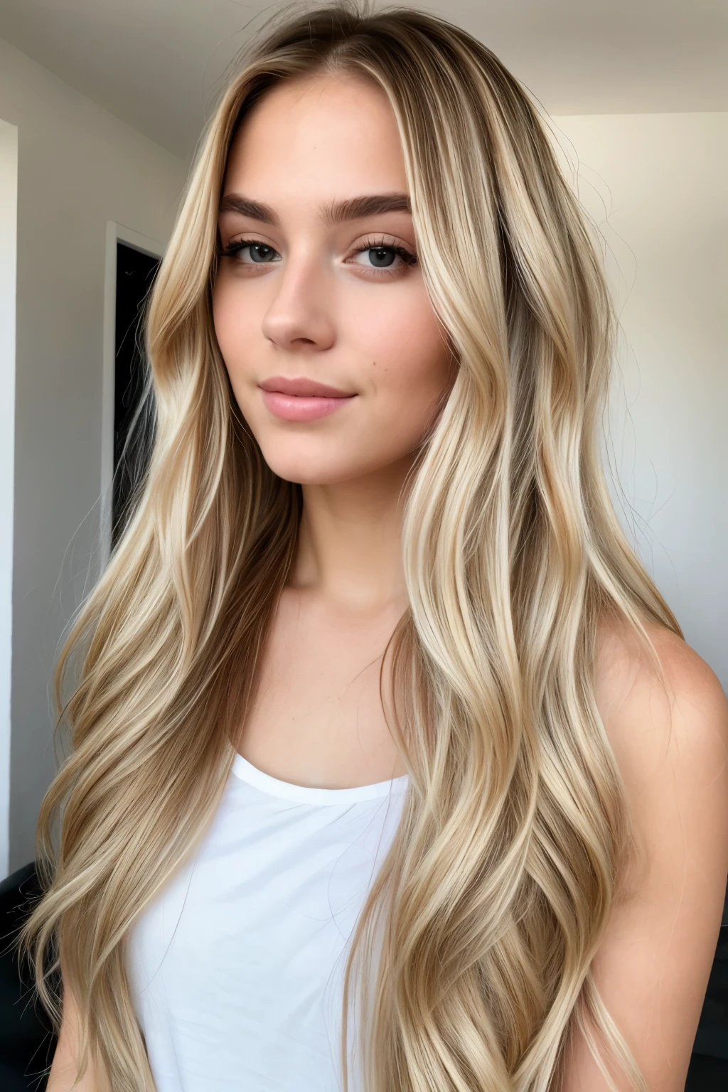 ((best quality)), ((masterpiece)), (detailed), face young beautiful blonde long hair
