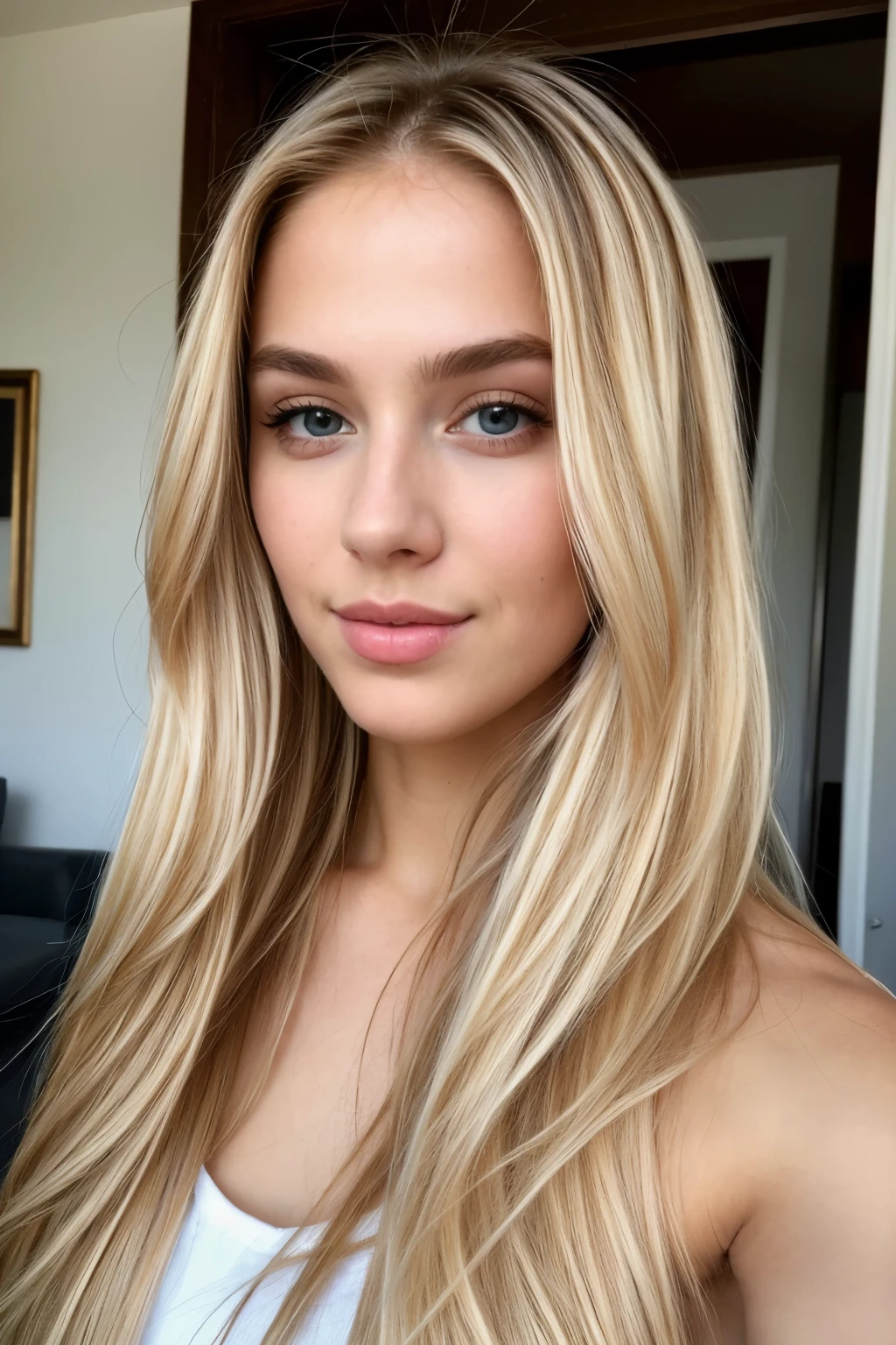 ((best quality)), ((masterpiece)), (detailed), face young beautiful blonde long hair