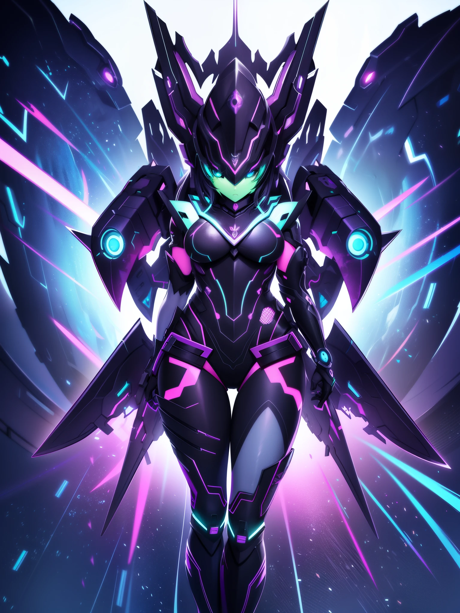 Cyber punk girl, fantasy world, dark background, overwatch, clean design, epic Instagram, artstation, splash of colorful paint, contour, hyperdetailed intricately detailed, unreal engine, fantastical, intricate detail, splash screen, complementary colors, fantasy concept art, 8k resolution, deviantart masterpiece, oil painting, heavy strokes, paint dripping,(isolated on white background:1.3), rainbow skin,