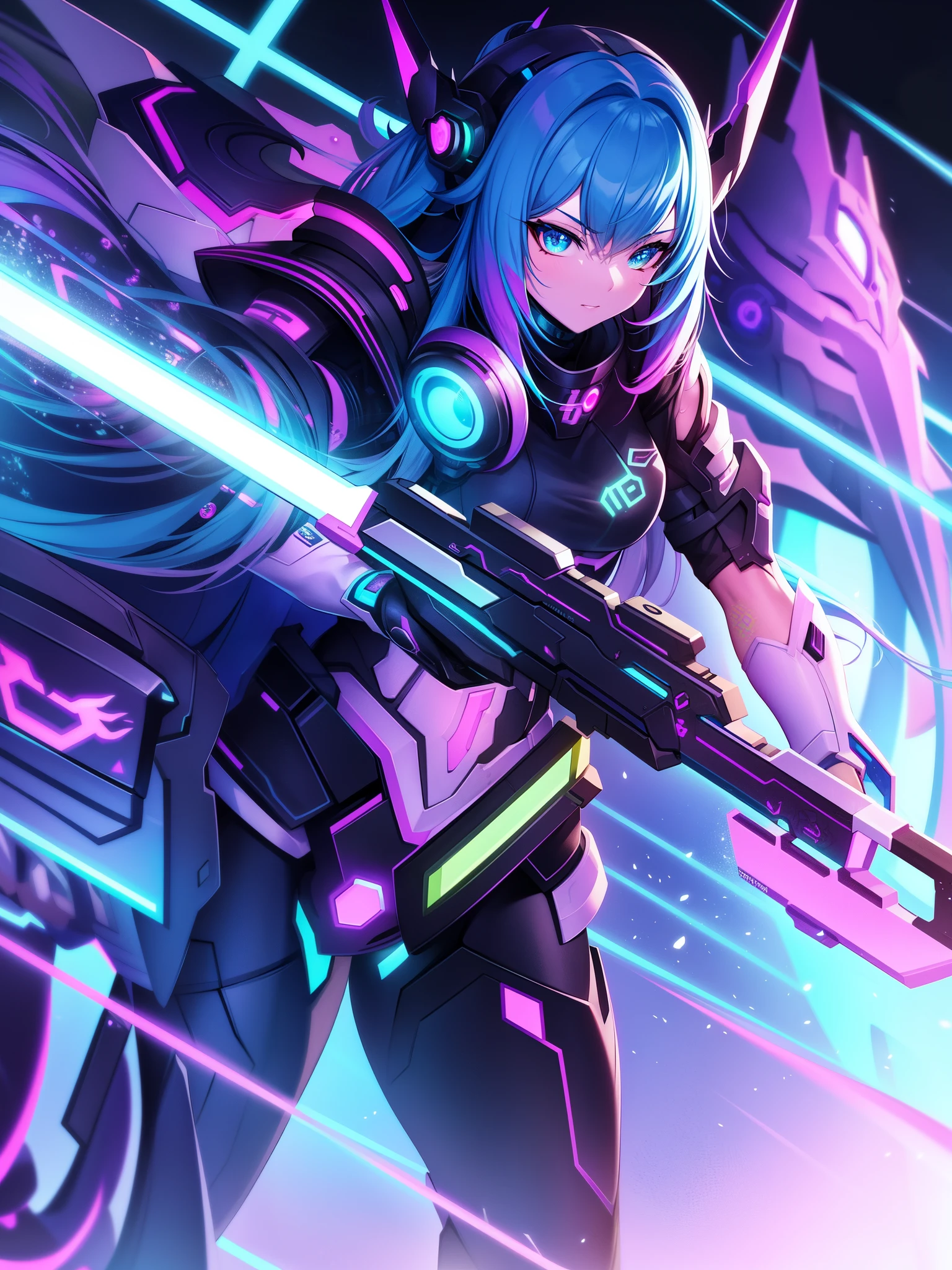 Cyber punk girl, fantasy world, dark background, overwatch, clean design, epic Instagram, artstation, splash of colorful paint, contour, hyperdetailed intricately detailed, unreal engine, fantastical, intricate detail, splash screen, complementary colors, fantasy concept art, 8k resolution, deviantart masterpiece, oil painting, heavy strokes, paint dripping,(isolated on white background:1.3), rainbow skin,