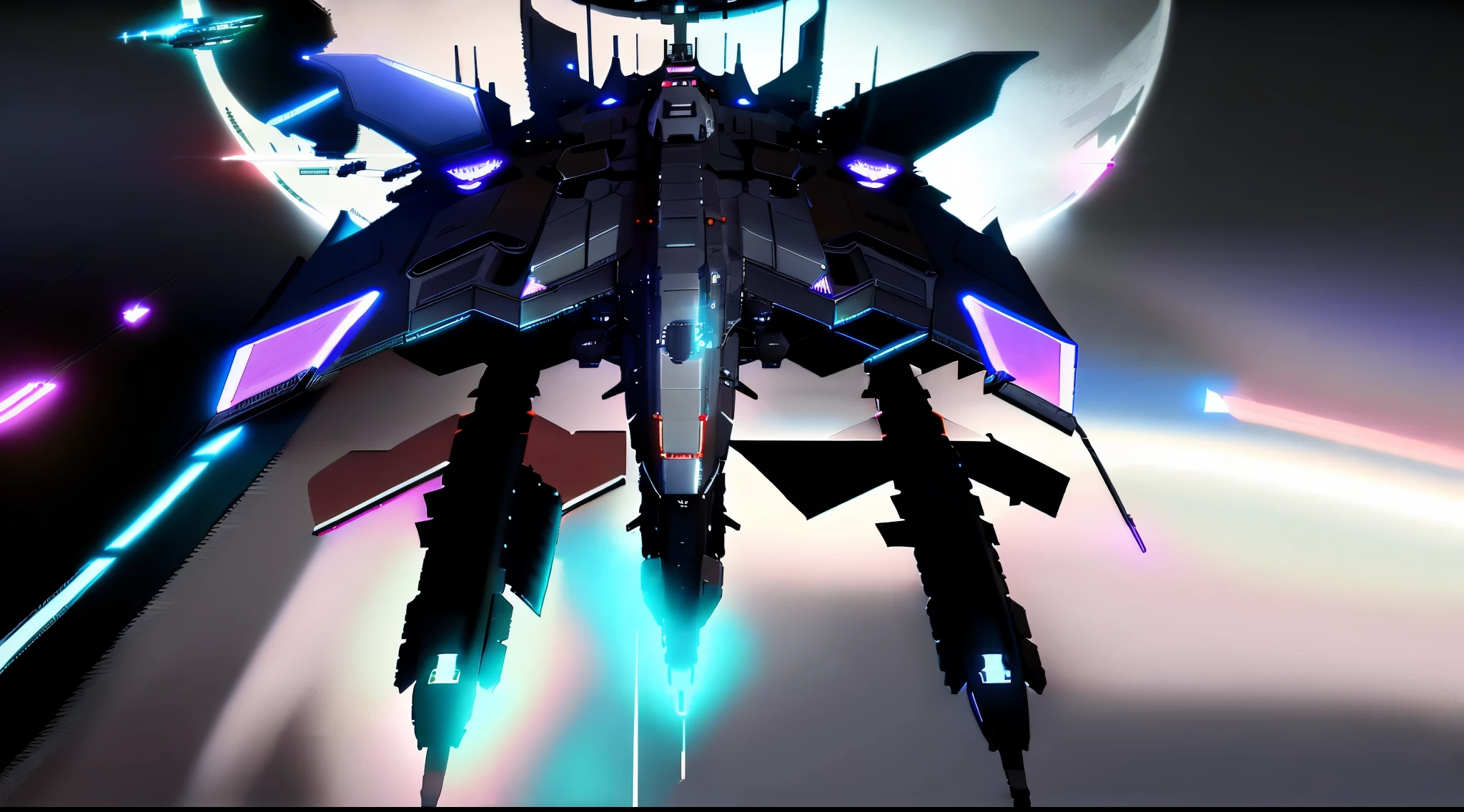 a close up of a spaceship flying in space stars and a planet way off in the background, lockheed concept art, dark ominous stealth, year 2040, ((( 1 spaceship))),