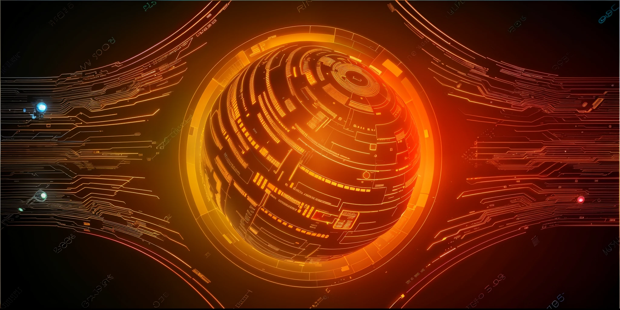 Close-up of a sphere with circuits in the background, Wire earth background, tech art, HDbackground, high quality 16k number art, number art, number art, stylized number art, cyber background, Digital concept art illustration, High quality photos, science fiction number art, high quality number art, futuristic number art, abstract tech