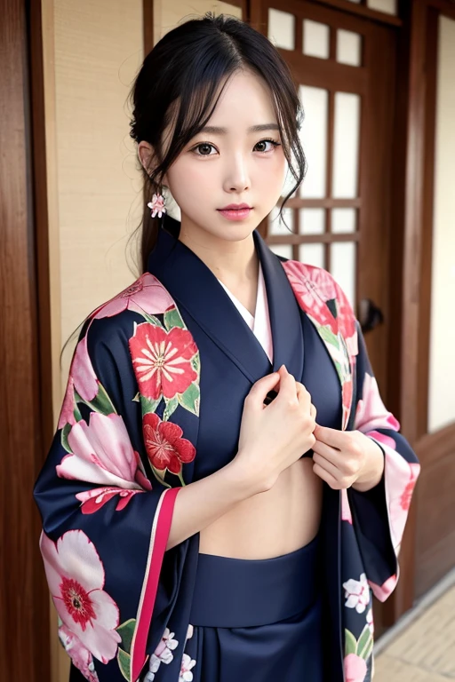 Kimono appearance,Emphasis on the chest,femele