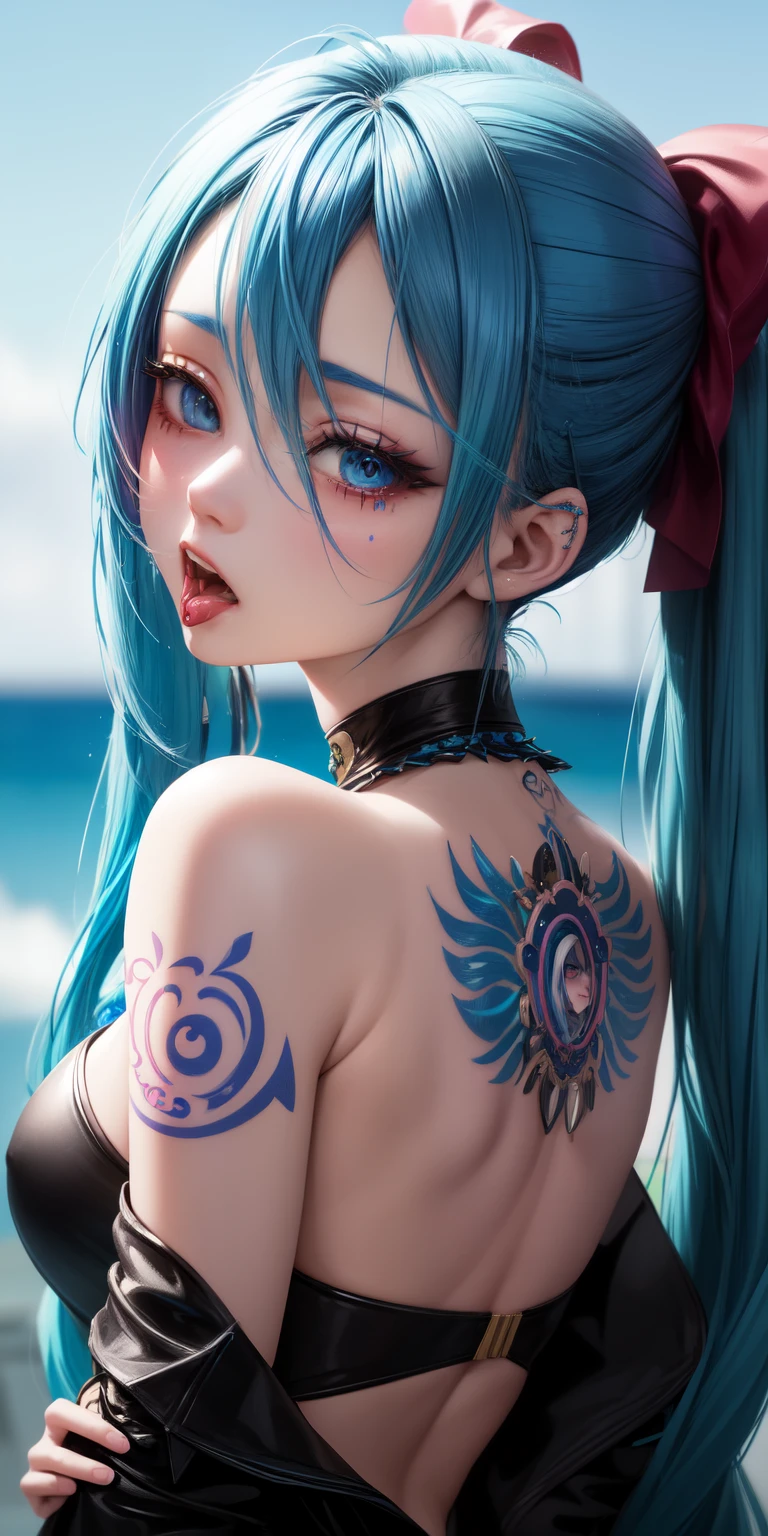 moody lighting, cute girl, (platinum blue hair), ((drill hair)), perfect face, smug smile, (glowing red eyes), (naked), (petite), (slender), (tiny breastlat chest), ((18 years old)), skindentation, extreme detail, attractive oval face, pink lips, pink nipples, glossy skin, detailed hair, face focus, close-up chest, gold ornamental necklace, earrings, (1 girl),