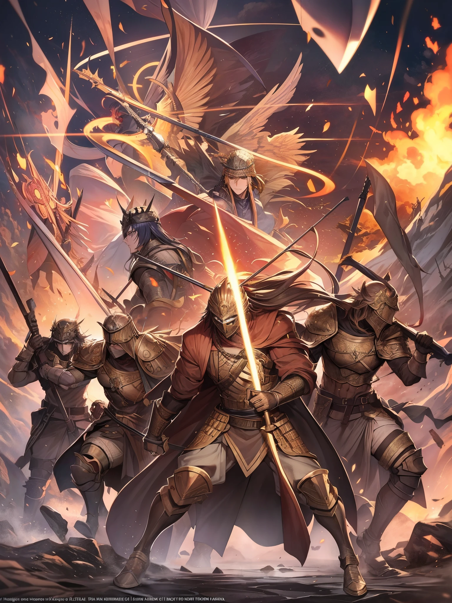 Masterpiece、top-quality、detaileds、King Leonidas、spartan、battle of thermopylae、Thermopylae Enomotia、Guardian of the Flame Gate、Mauron Rabe(Come and take it)、(アギス朝のspartan王である。第二次ペルシャ戦役中のbattle of thermopylaeに300人のspartan兵士と共に参戦し、They competed against the Persian army, which is said to number over 200,000 people.、He died a violent death at the end.。