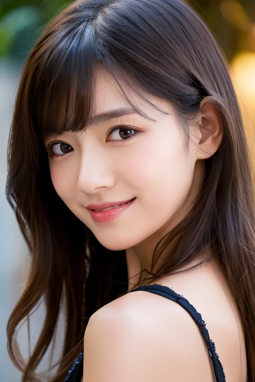 masutepiece, Best Quality, Illustration, Ultra-detailed, finely detail, hight resolution, 8K Wallpaper, Perfect dynamic composition, Beautiful detailed eyes, doress,Medium Hair, mid-chest, Natural Color Lip, Random and sexy poses,Smile,The background is colorless