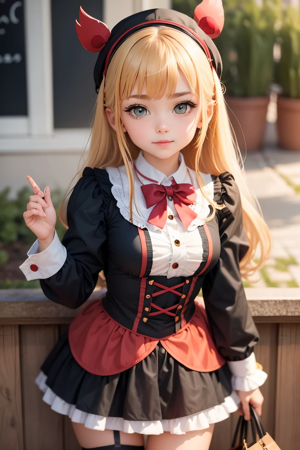 cute girl, Dressed as a chicken