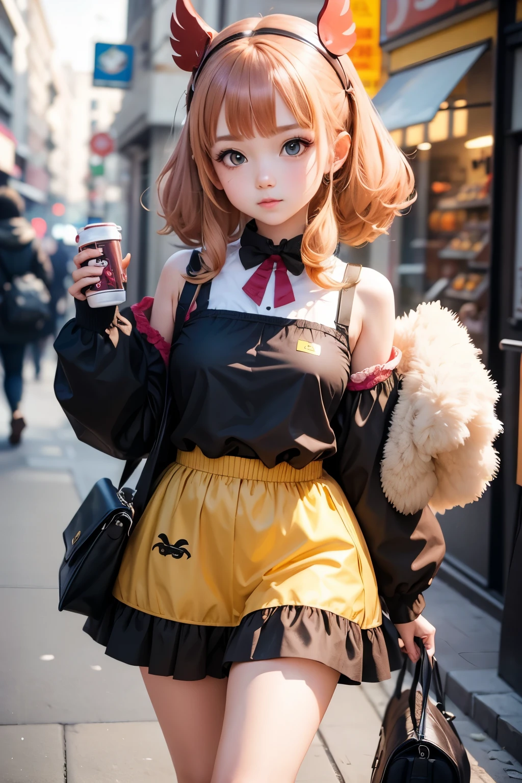 cute girl, Girl dressed as a chicken, anime