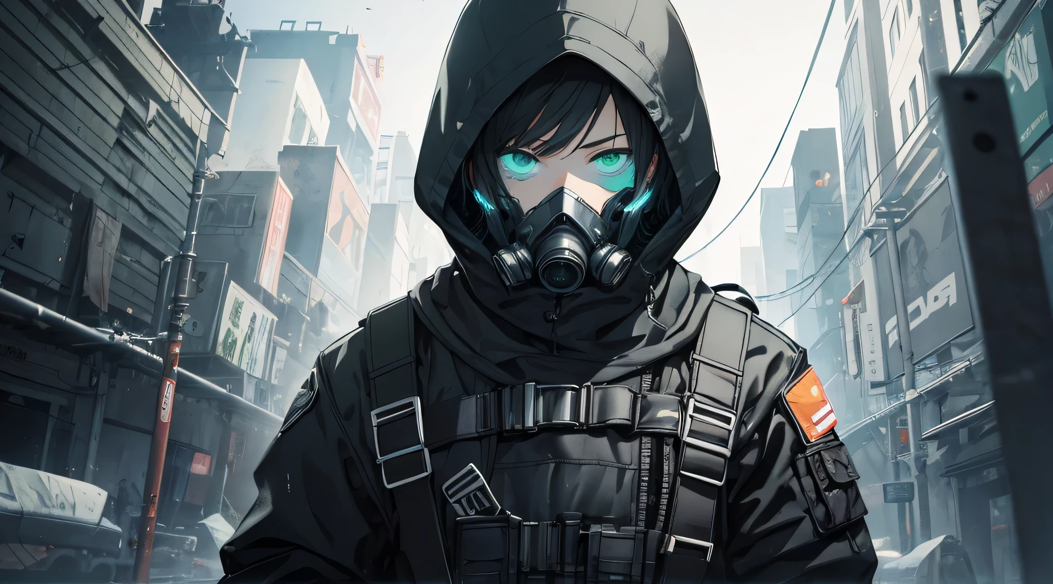 top-quality、Top image quality、masterpiece、charicature((black full face mask,Black spacesuit、gas masks、Hold an assault rifle、well-muscled、Green glowing body line、terror)),hiquality、Beautiful Art、Background with((Inside the spacecraft、dark ilumination、Dark smoke、broken cable、many aliens))、masutepiece、Elaborate design、visualart、Perfect Art、Horror movie style