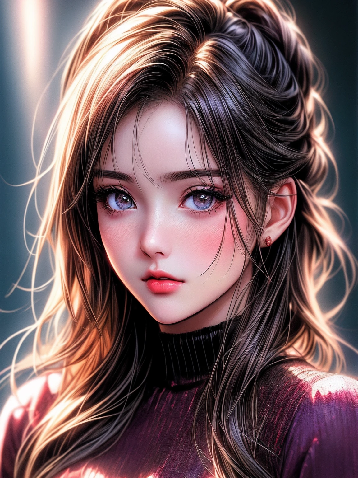 (a girl:1.1,portrait,close up),(beautiful detailed eyes:1.1,anime,realistic),(beautiful detailed lips:1.1,anime,realistic),(extremely detailed eyes and face:1.1,anime,realistic),(long eyelashes:1.1,anime,realistic),(lipstick),(ilya kuvshinov),(artgerm),(anime illustration),(stunning anime face portrait),(realistic anime artstyle:1.1),(anime character),(vivid colors:1.1),(subtle lighting),(soft shadows),(medium:1.2),(ultra-detailed),(photo-realistic:1.37)