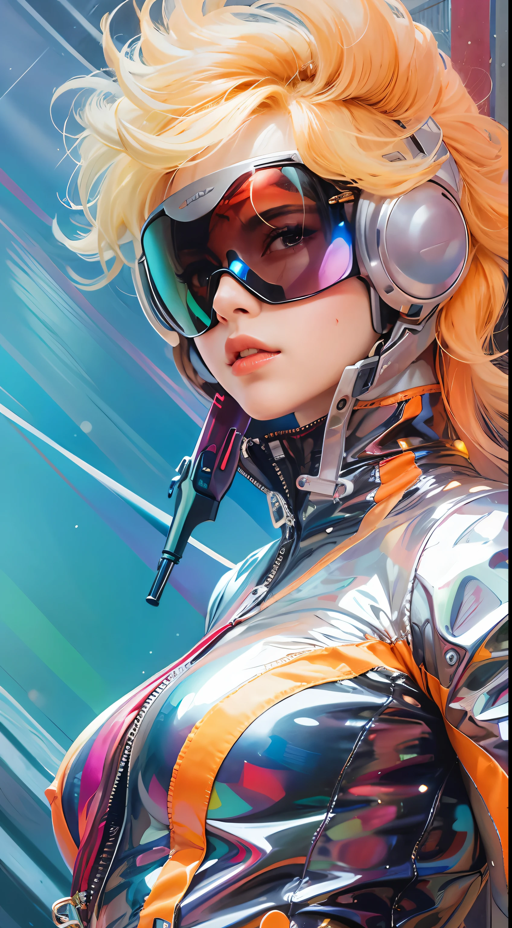 Boris Vallejo style, short hair bikini girl, holding a pistol, sweaty all over, textured skin with shiny, fusion of hyper-realistic painting, delicate brush strokes, pure white background, photorealistic (8k, RAW photo, photorealistic:1.25), (lipgloss, eyelashes, glosace, glossy skin, best quality, ultra highres, depth of field, chromatic aberration, caustics, Broad lighting, natural shading, Kpop idol) Watch the audience with serenity and goddess-like happiness,