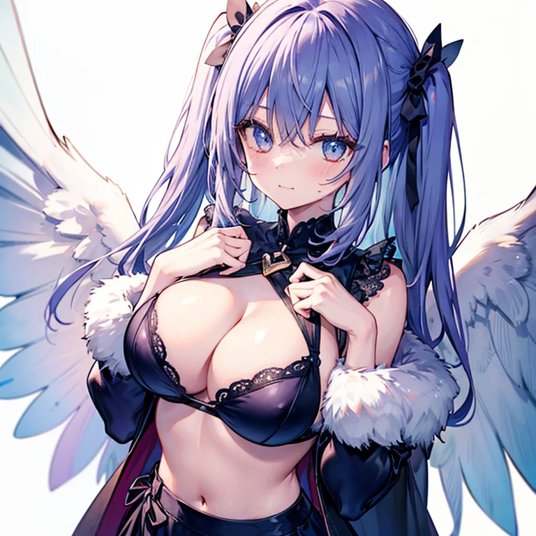 harpy kawaii faces large full breasts doress Emphasize your attractive expression by posing with your chest close together Angel wings