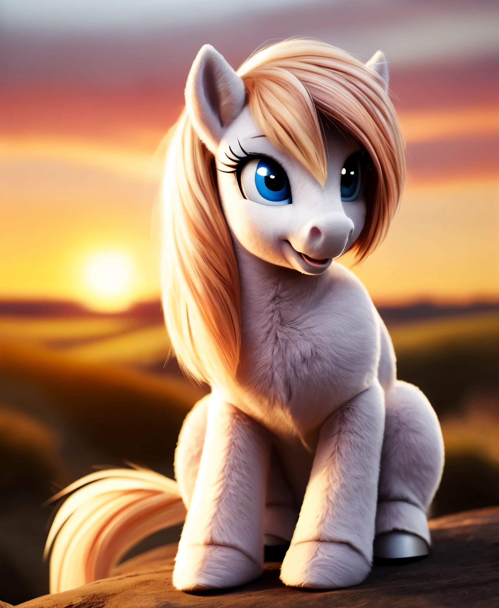 Sunset shimmer, pony, feral, my little pony, facing me, smile, beautiful eyes, happy to see me, beautiful,,,