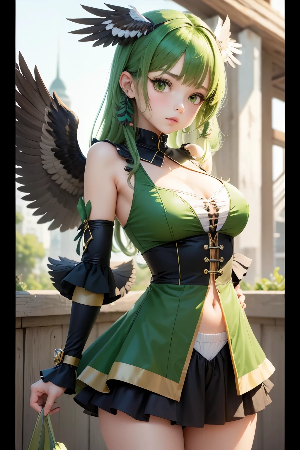 Eternal, ,Just look at the face,i will die,single horn, wings, jewely, a skirt, end, green wings, bangle,green long hair，circus,Outdoor sports,(tmasterpiece, Best quality at best, ultra-deended, The best shadow), the shy, Compliant, face flushed, Wet oily skin,hyper HD, flawless perfection, The large胸老婆, heart tattoo above, , The large腿粗, Beautiful hip curve, 巨The large, , skin tight, , face to the viewer, window, bowie night, sexy for,,Japan goddess, Korean girls, 美丽的asiagirl, low chest，巨The large，not compact，下垂的The large胸，gorgeous chinese models, gorgeous young korean woman, model in Japan, Thick lips，duck mouth，asiagirl, beautiful young korean woman,watching the future,巨The large，The large，Upp,frontal photos，super closeup,facing at the camera，Take photos carefully