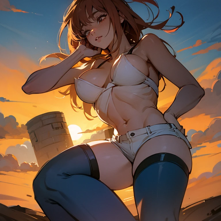 Best quality, Masterpiece, art, Stockings, shorts
