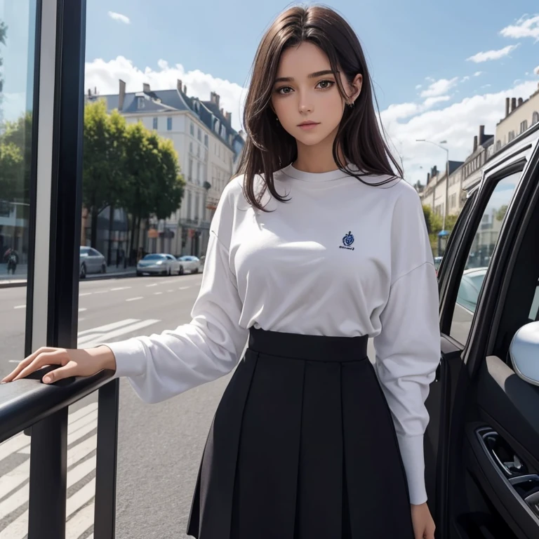 Elle s’appelle Elora elle a 18 ans et c’est une fille plutôt mince aux petites formes mais très belles formes avec un corps particulièrement sportif ,pouvant devenir particulièrement musclé pendant un effort physique intense.
Elora mesure environ 1m70
Tout les poils de son corps sont noirs car c’est sa couleur naturelle mais elle s’épile les bras et jambes.
Elle a des cheveux noirs et légèrement frisés et souvent une frange.son visage est beau et féminin sans pour autant être maquillé ou spécialement séduisant pour un homme moyen car elle a des traits de visages pas très communs .
Pour son style vestimentaire elle est plutôt classy c’est à dire qu’elle s’habille souvent avec une jupe en tissu avec une chemise et une veste (style Schoolgirl)
Pour les grandes occasions elle met des robes de soirées à couleurs unies mais à son habitude elle porte souvent des jupes avec une chemise et des vois un t-shirt ou un sweat-shirt.
Pour préciser c’est une violoniste.