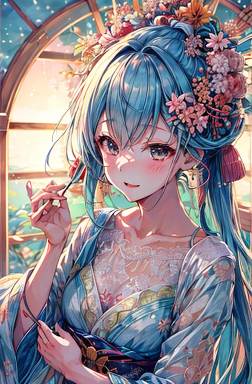 {{{{masutepiece}}}}, {{{ultra - detailed}}}, {{{hight resolution}}}, {{Good anatomy}}, (((Best Quality))), ((extremely delicate and beautiful)), {{an extremely detailed and delicate}}, {8k cg wallpaper}, {{Illustration}}, hair stick:1.4, Bokeh, (color difference:1.22), (1girl in:1),花魁, hiten1,
