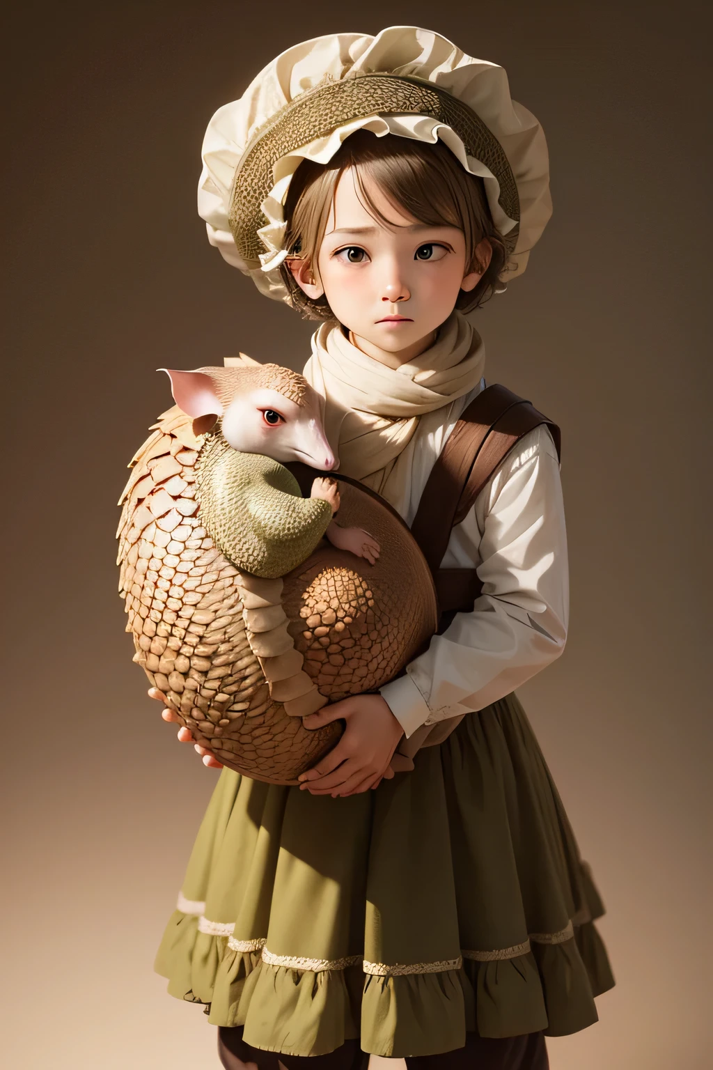 pangolin carrying a bonnet du père Noël